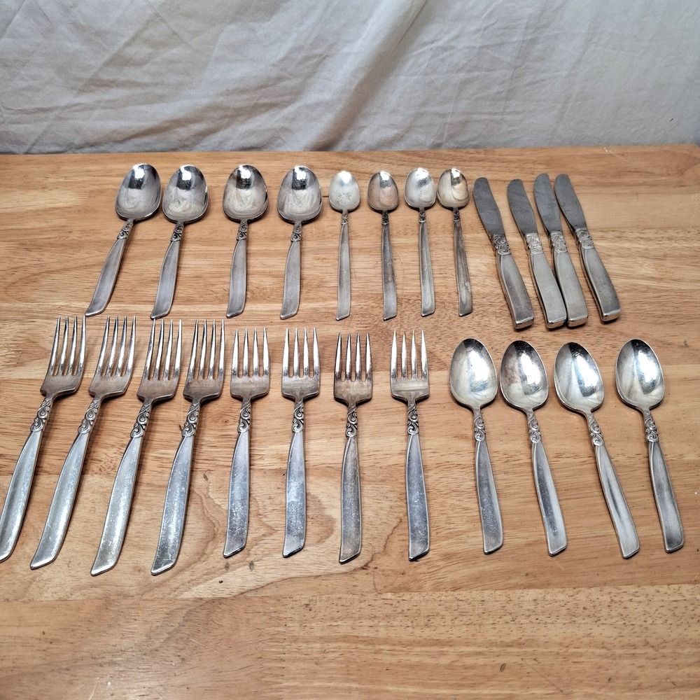 Vintage 1955 Oneida South Seas Community Silverplate Flatware 24 Piece Set